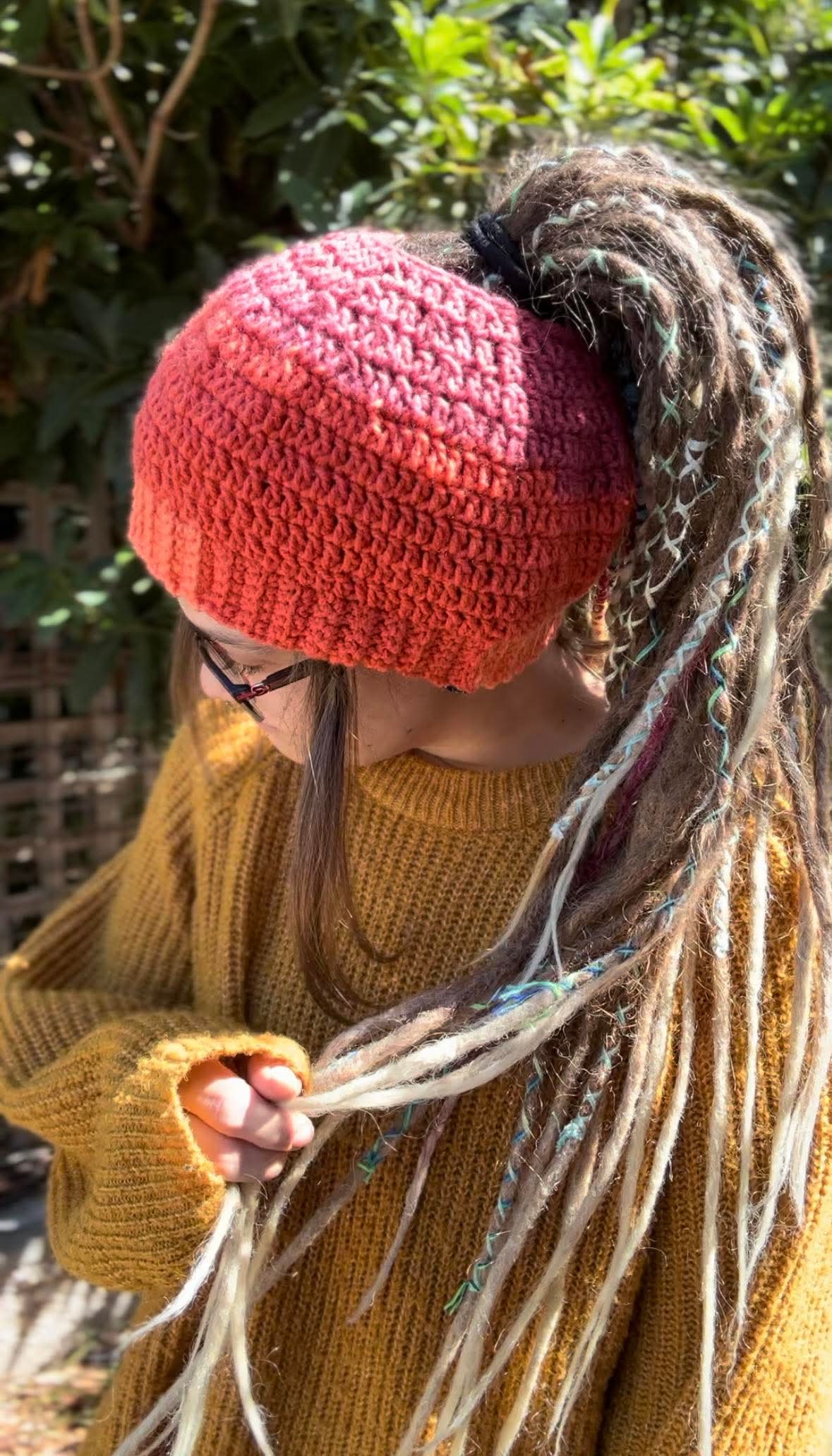 Autumn Blend Handmade Beanie With Hole