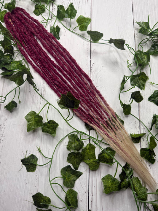 Set of 5, 55cm Auburn Ombre Double Ended Dreadlocks