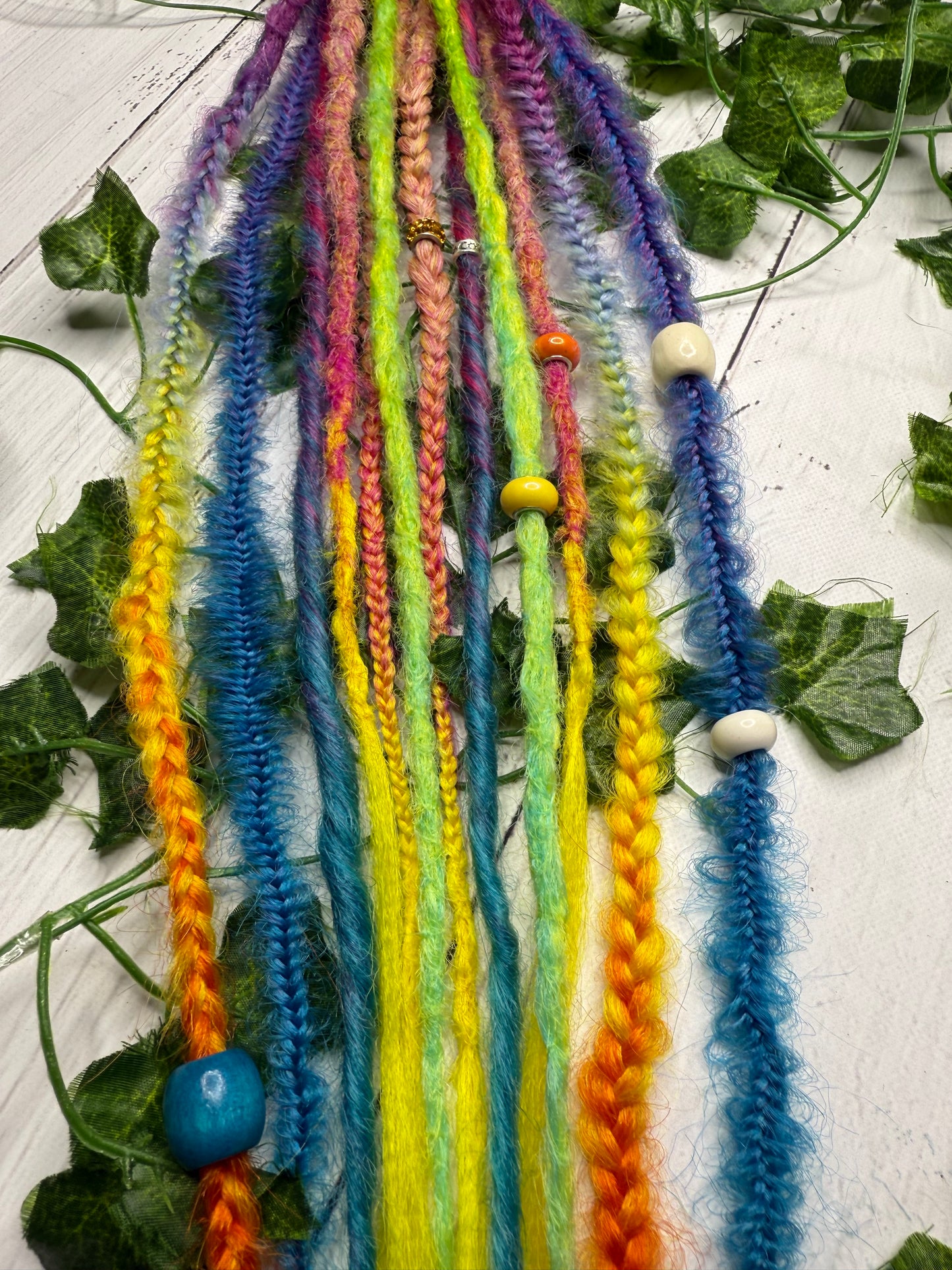 Set of 6, 45-60cm Rainbow Synthetic Extensions