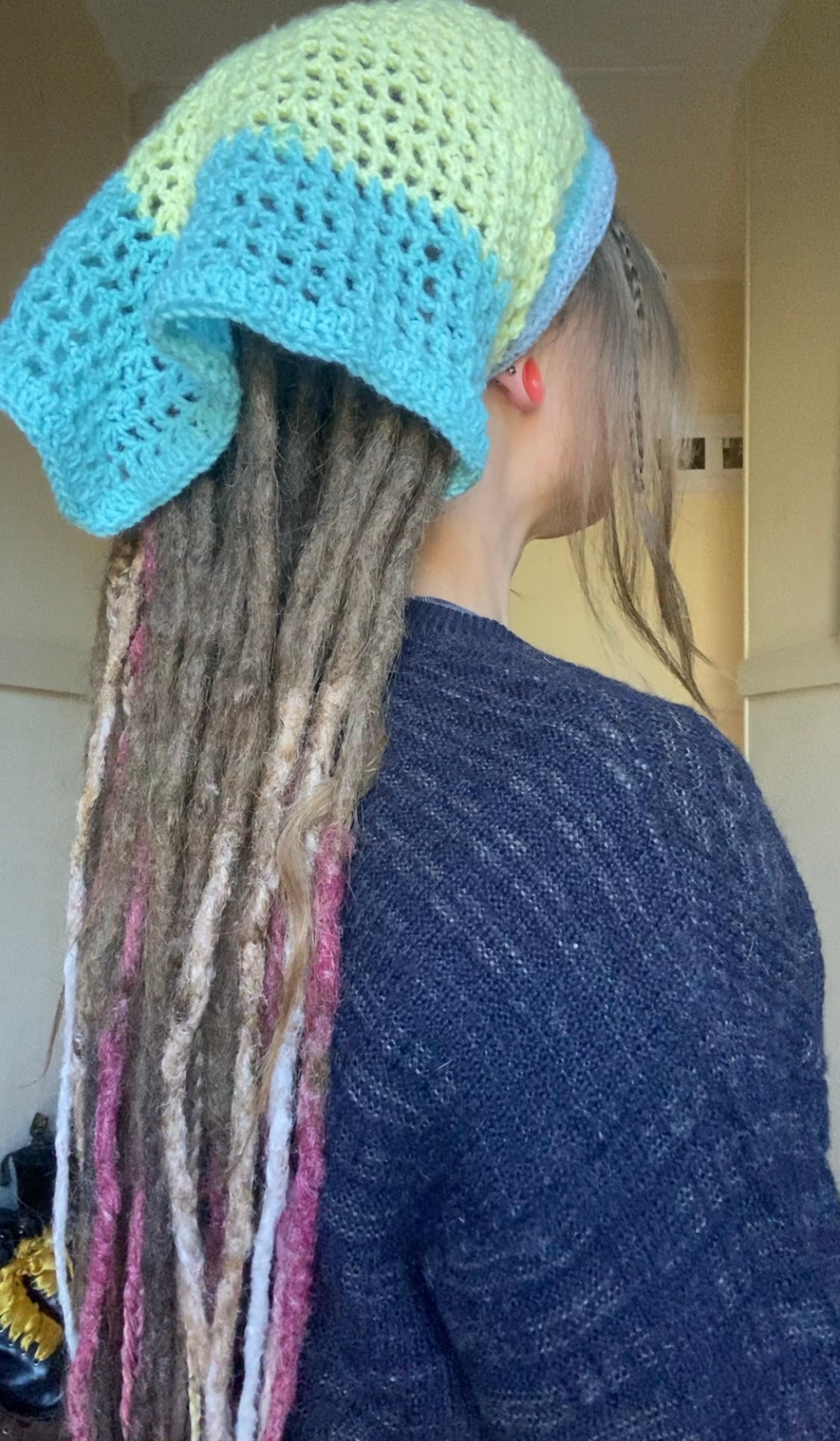 Blue & Yellow Handmade Bandana