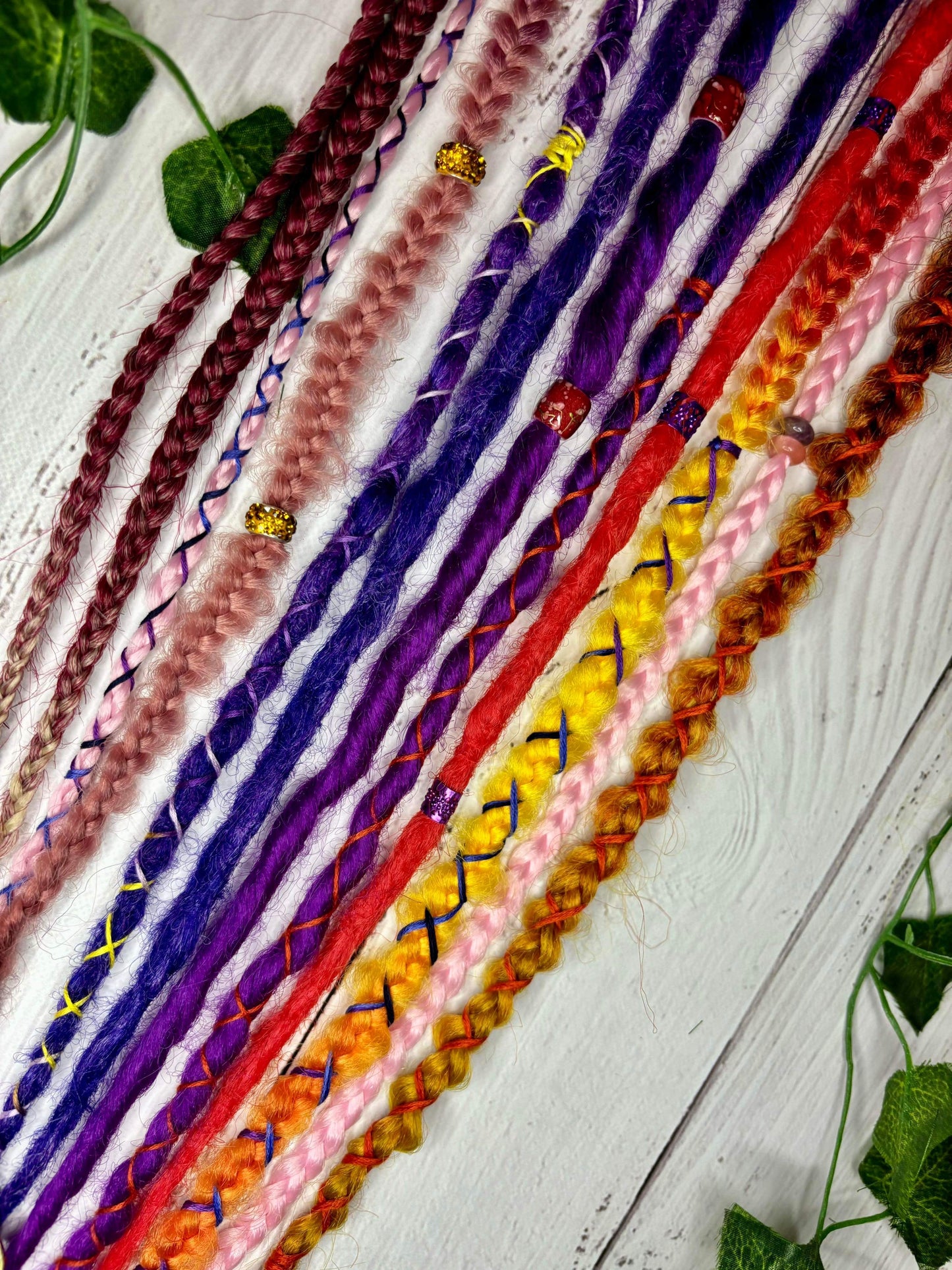 Set of 9, 54-63cm Summer Sunset Synthetic Extensions