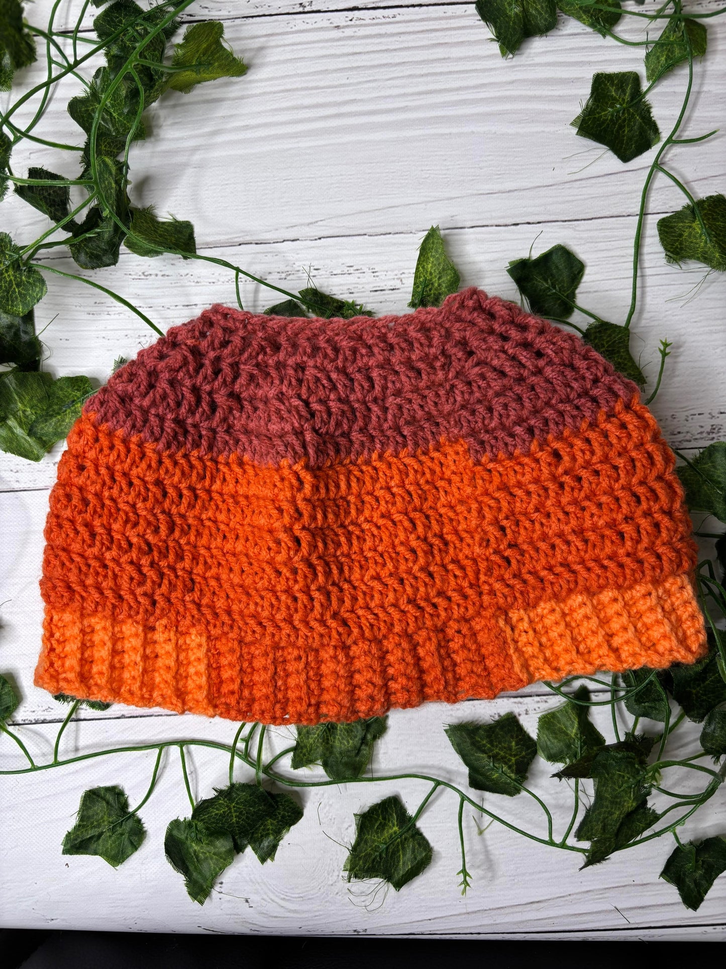 Autumn Blend Handmade Beanie With Hole