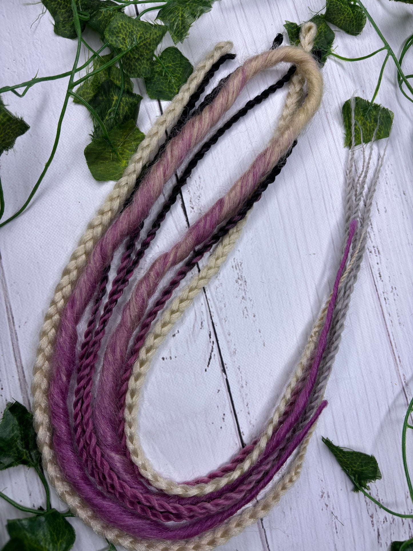 Set of 7, 49-64cm Purple Blend Synthetic Extensions
