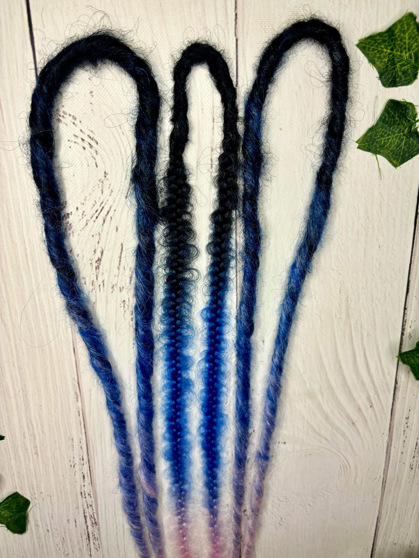 Set of 3, 55-60cm Blue Pink and Grey Synthetic Extensions (only available for online purchase)