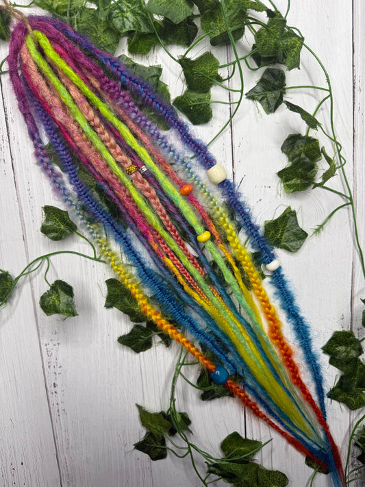 Set of 6, 45-60cm Rainbow Synthetic Extensions