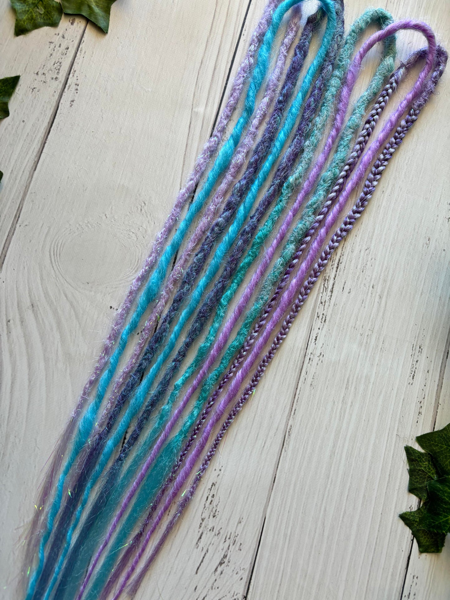 Set of 6 Pastel Fairy Floss Double Ended Dreadlocks