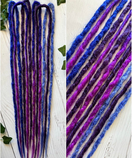 Set of 6 Night Sky Double Ended Dreadlocks