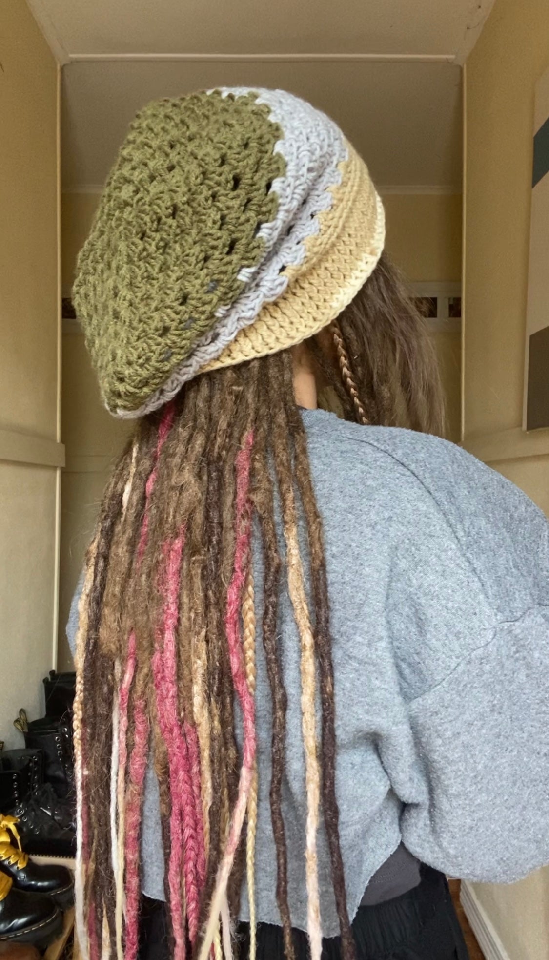 Earthy Green Handmade Beanie