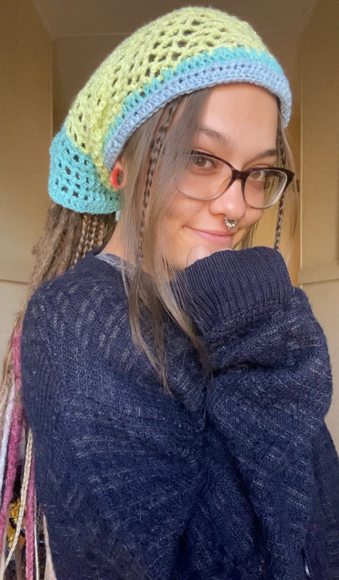 Blue & Yellow Handmade Bandana