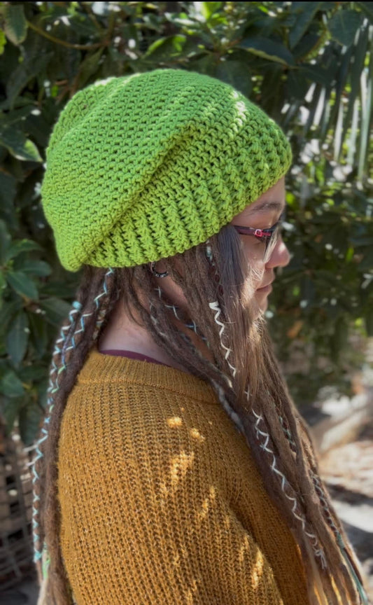 Light Green Handmade Beanie