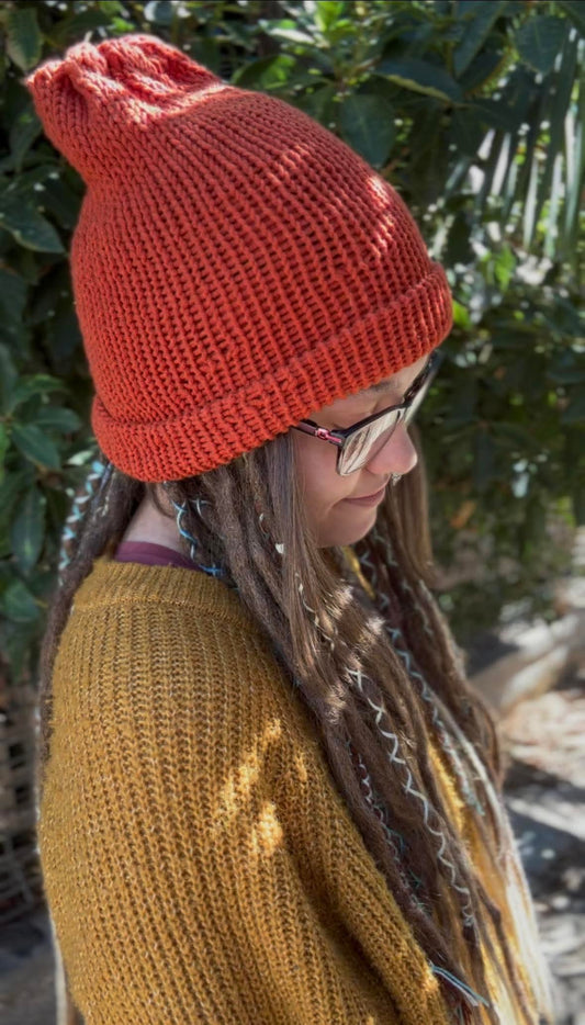 Orange Handmade Beanie