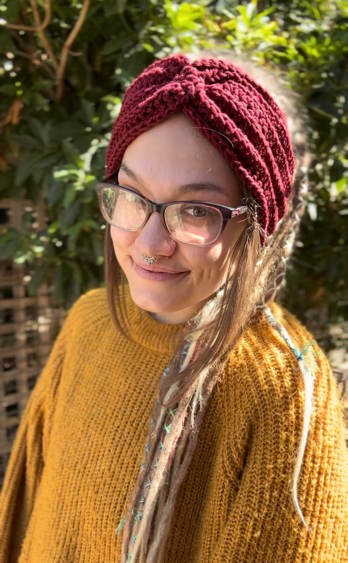 Maroon Handmade Headband