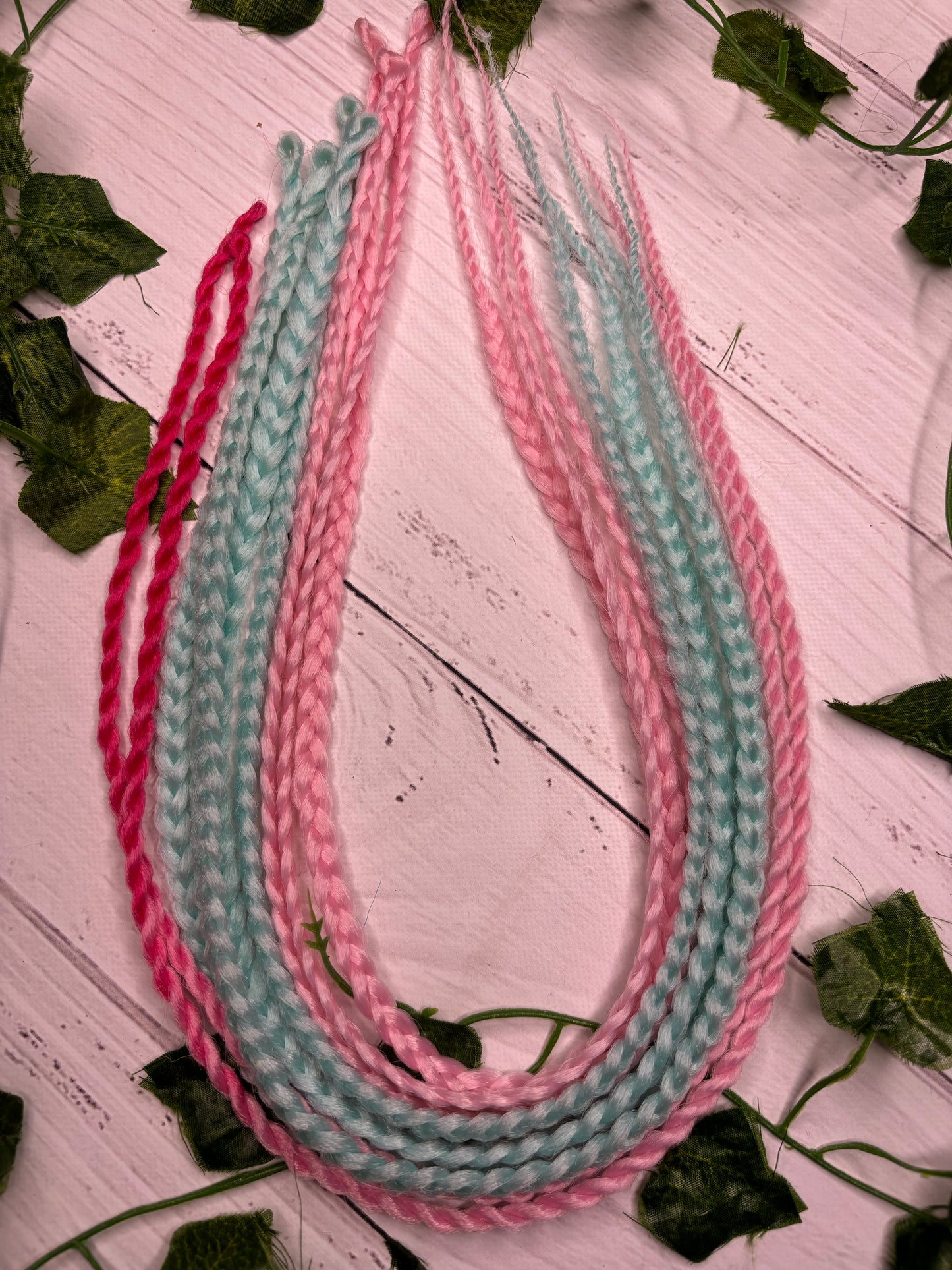 Set of 9, 60-64 Soft Pastel Synthetic Extensions