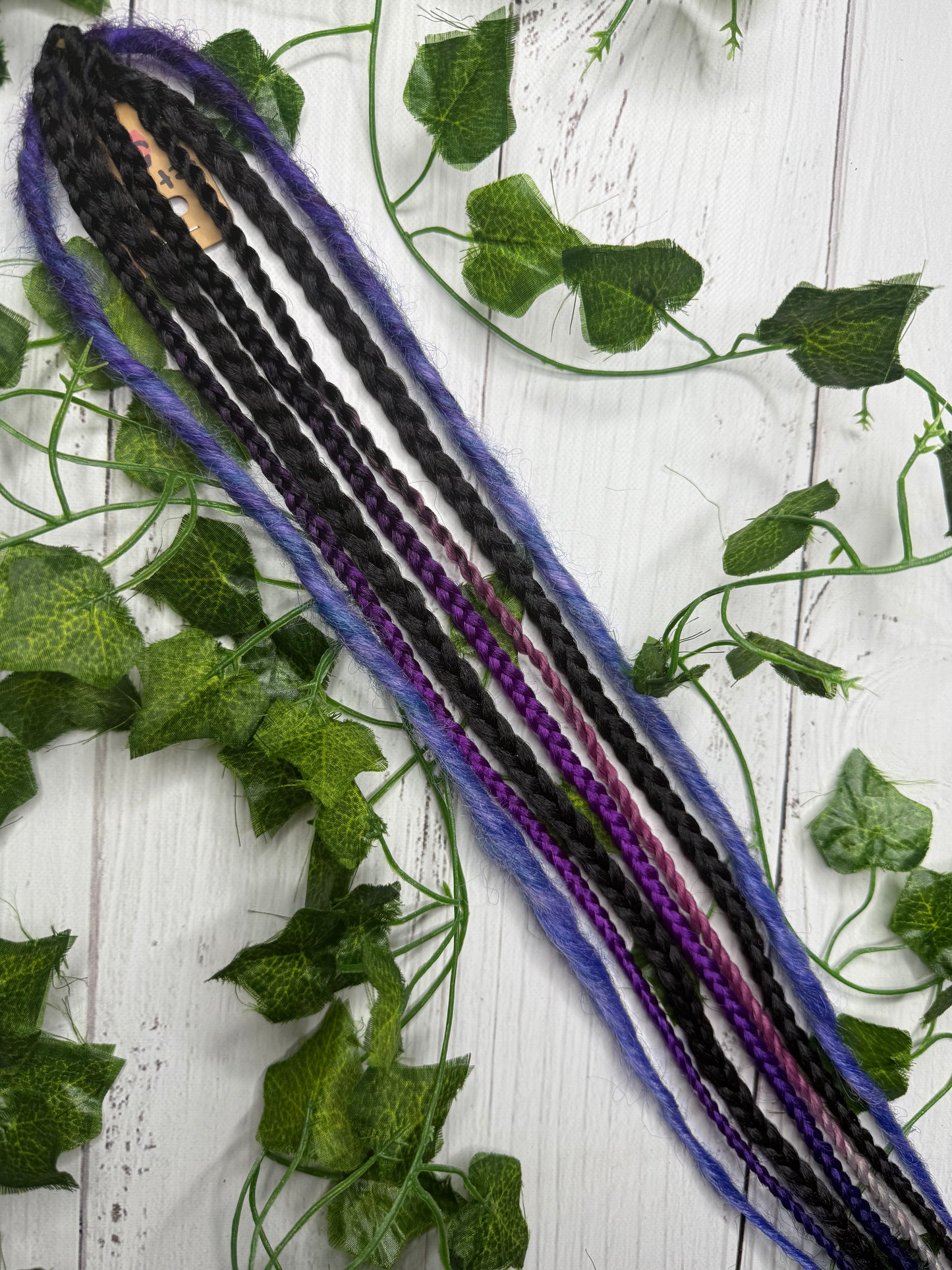 Set of 6, 52-64cm Deep Purple Blend Synthetic Extensions (only available for online purchase)