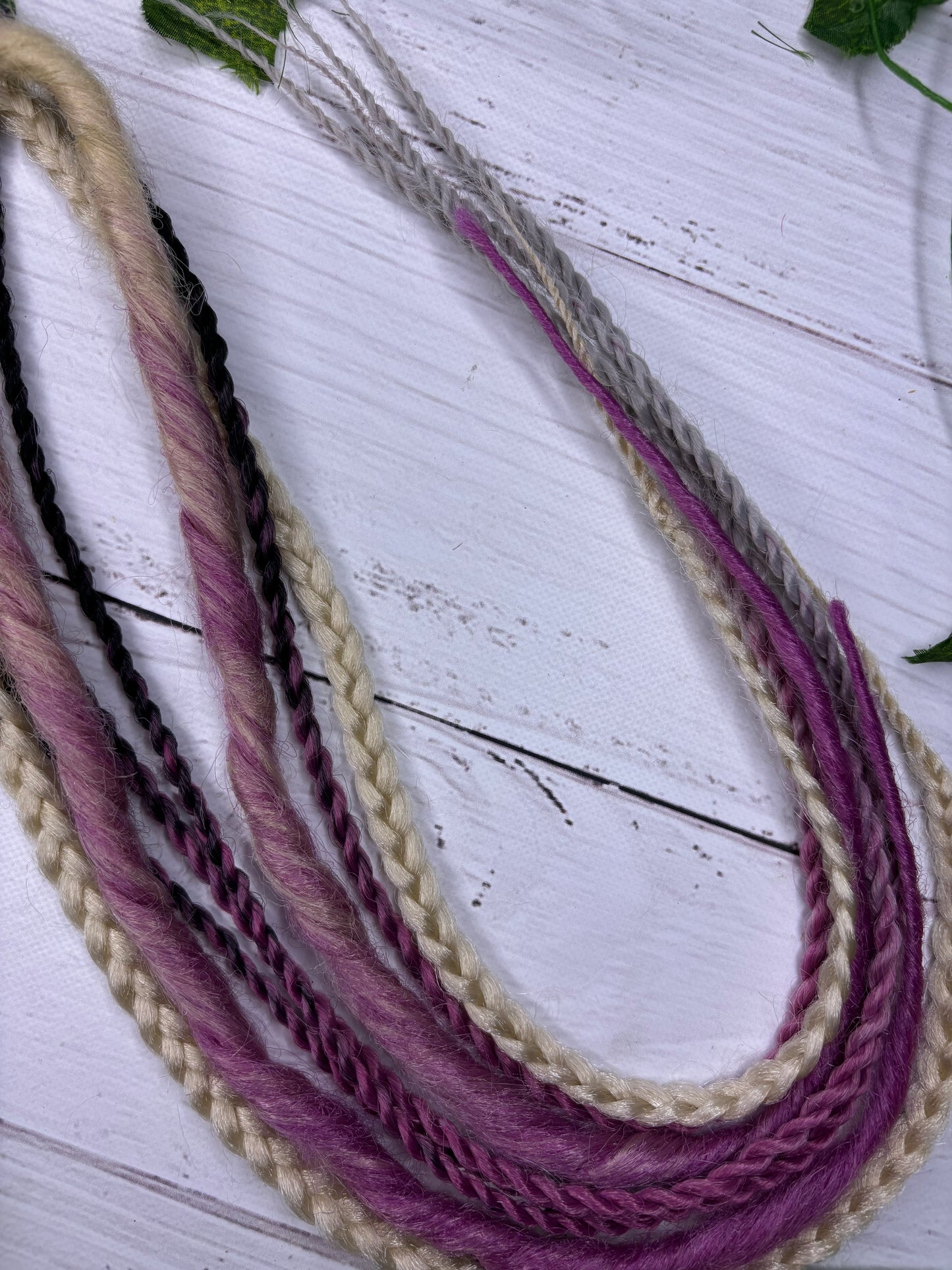 Set of 7, 49-64cm Purple Blend Synthetic Extensions