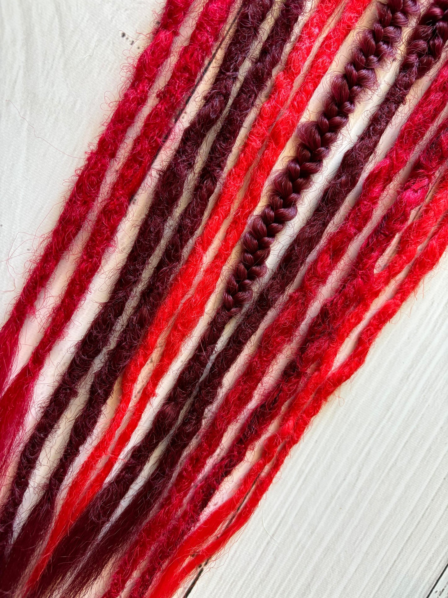 Set of 6 Grungey Red Double Ended Extensions