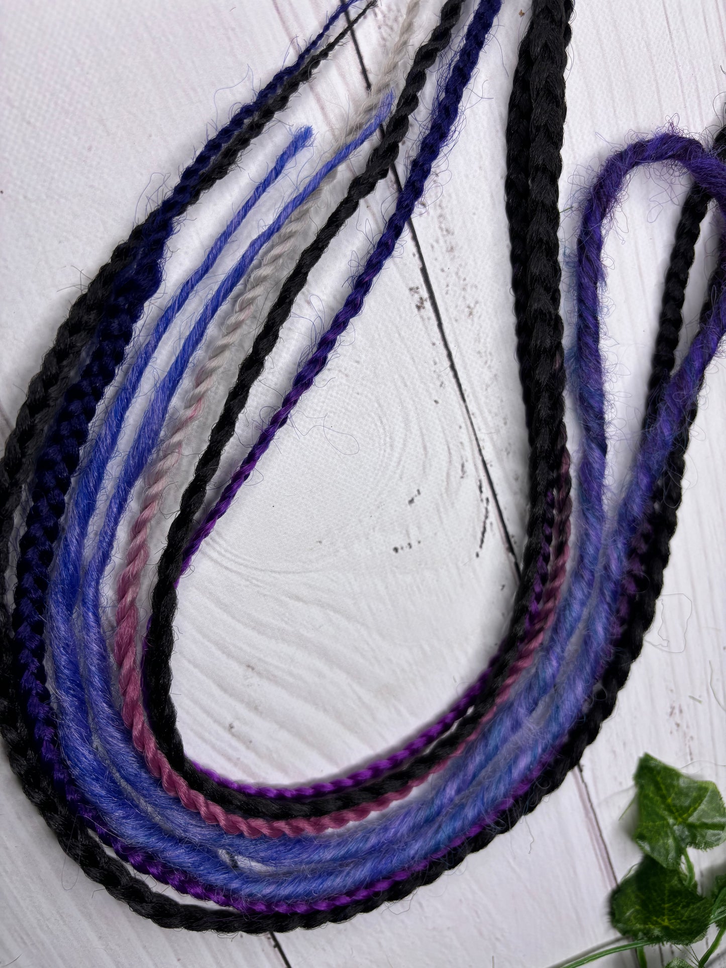Set of 6, 52-64cm Deep Purple Blend Synthetic Extensions