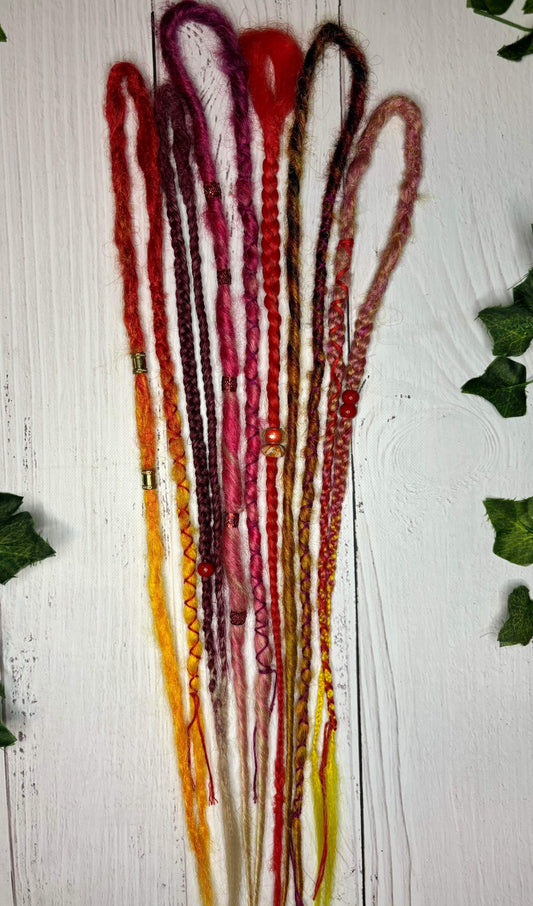 Set of 6, 50-55cm Bright Summery Synthetic Extensions