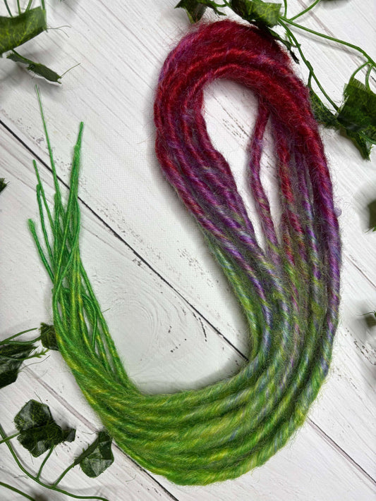 Set of 7, 52-59cm Watermelon Rainbow Twisted Synthetic Extensions (only available for online purchase)