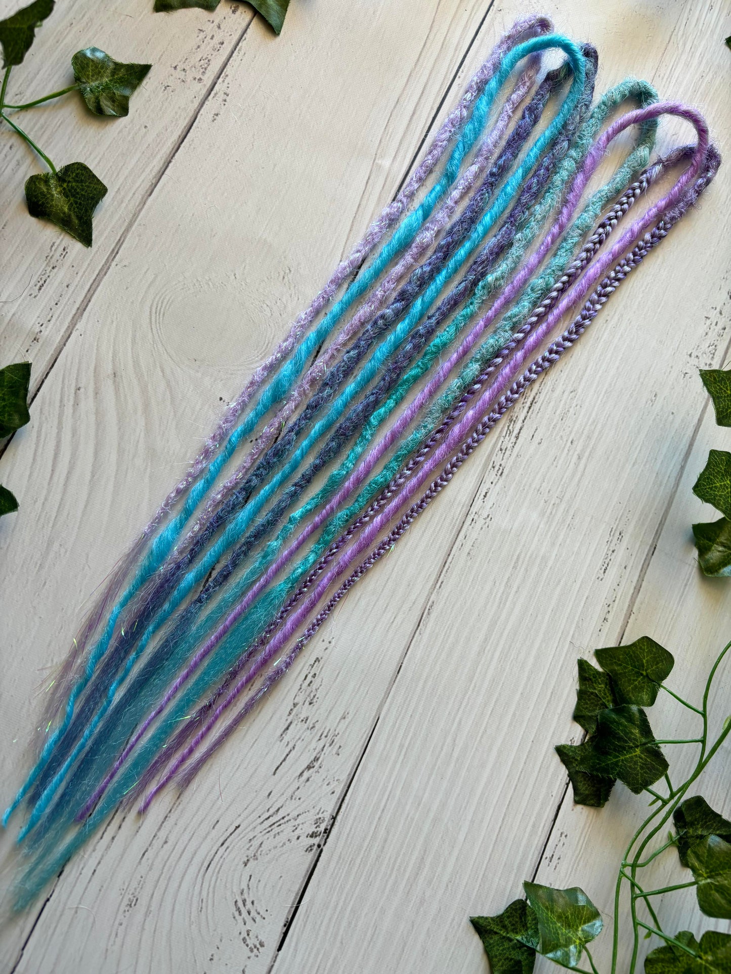 Set of 6 Pastel Fairy Floss Double Ended Dreadlocks