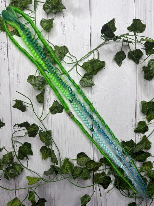 Set of 3, 56cm Green Mixed Synthetic Extensions