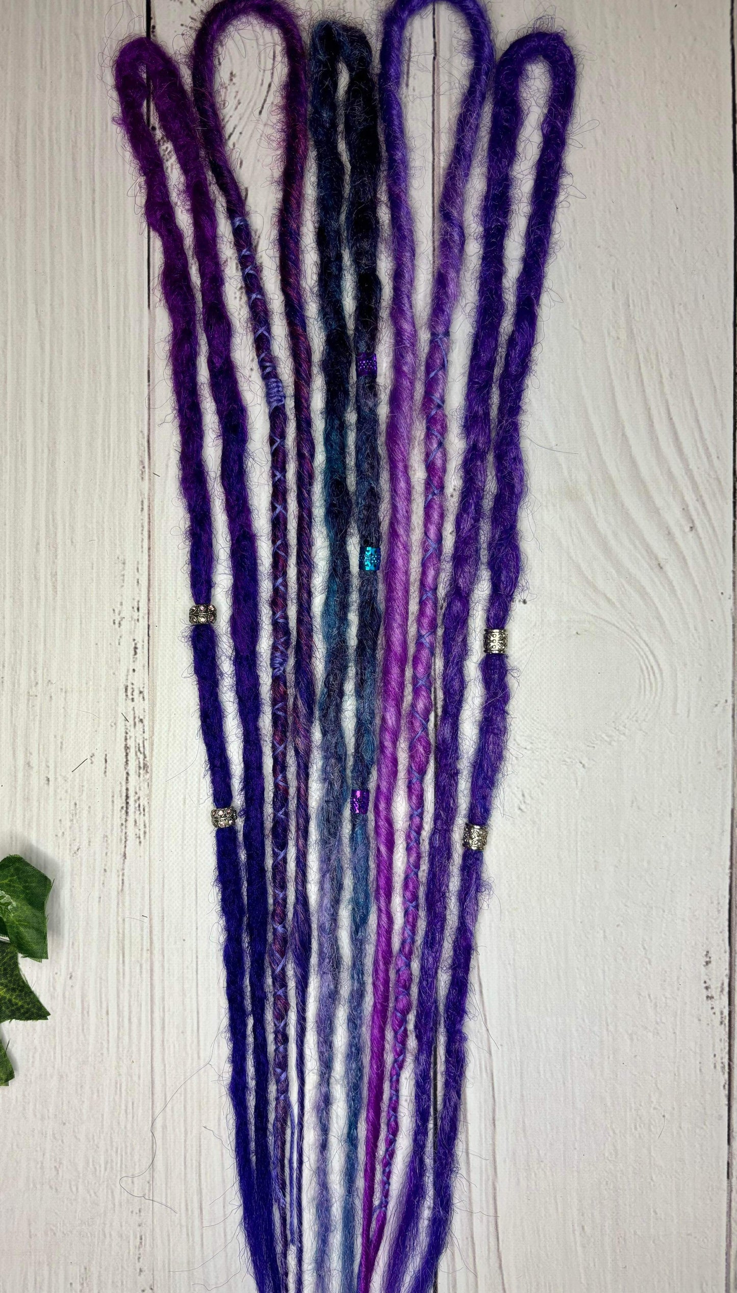 Set of 5, 50-54cm Purple and Blue Synthetic Extensions