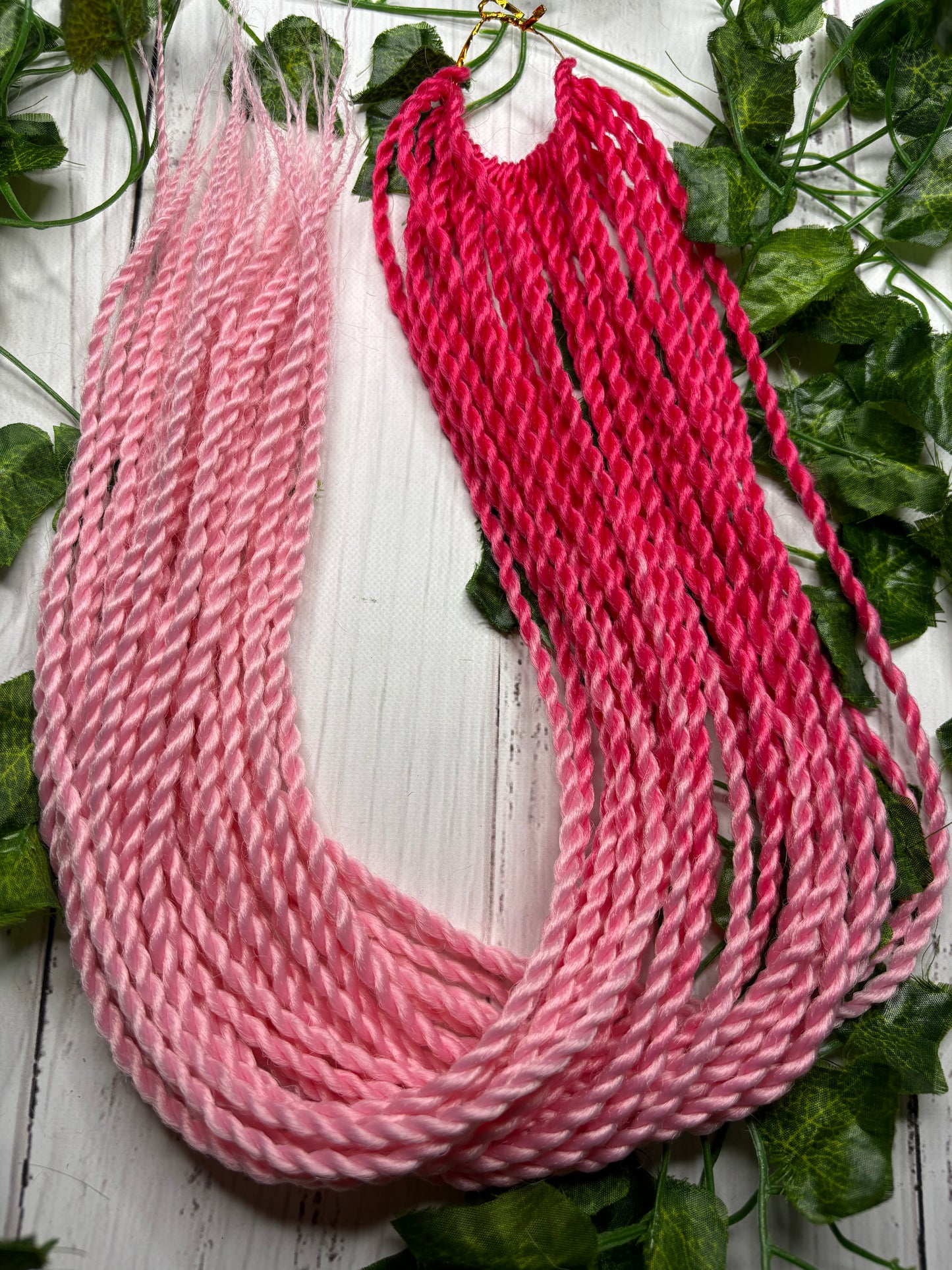 Pink Gradiant Reusable Twisted Braids