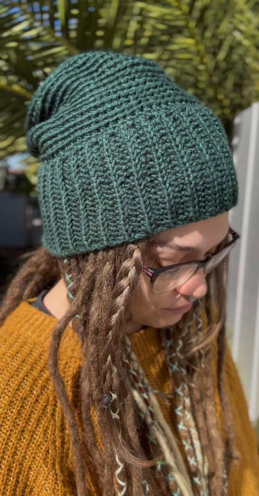 Dark Green Handmade Beanie
