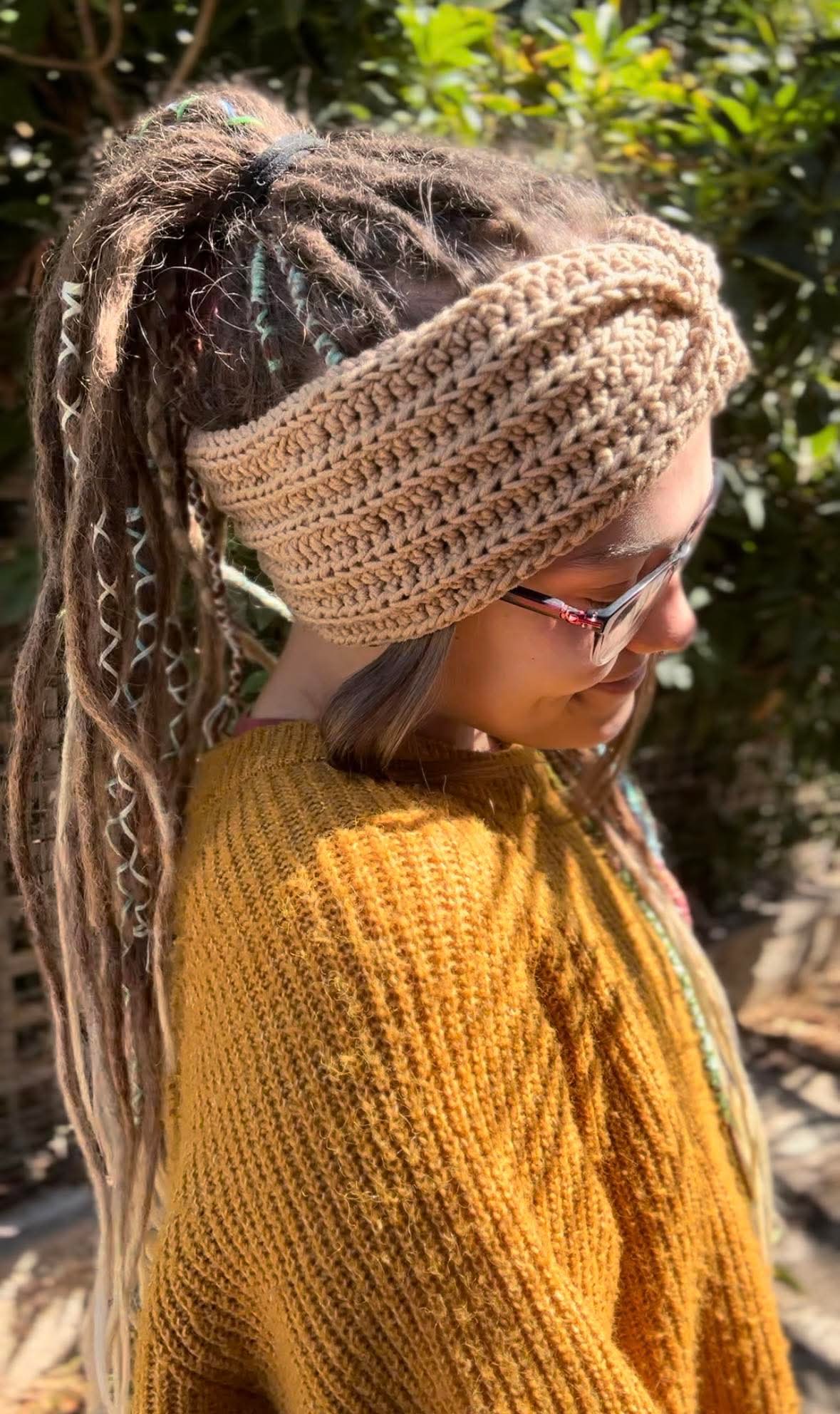 Tan Handmade Headband