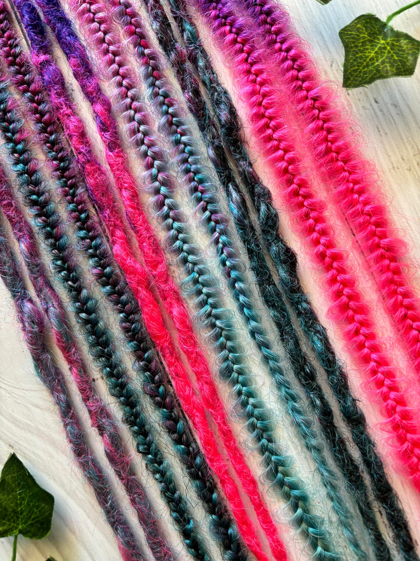 Set of 6, 50-55cm Galaxy Themed Double Ended Dreadlocks