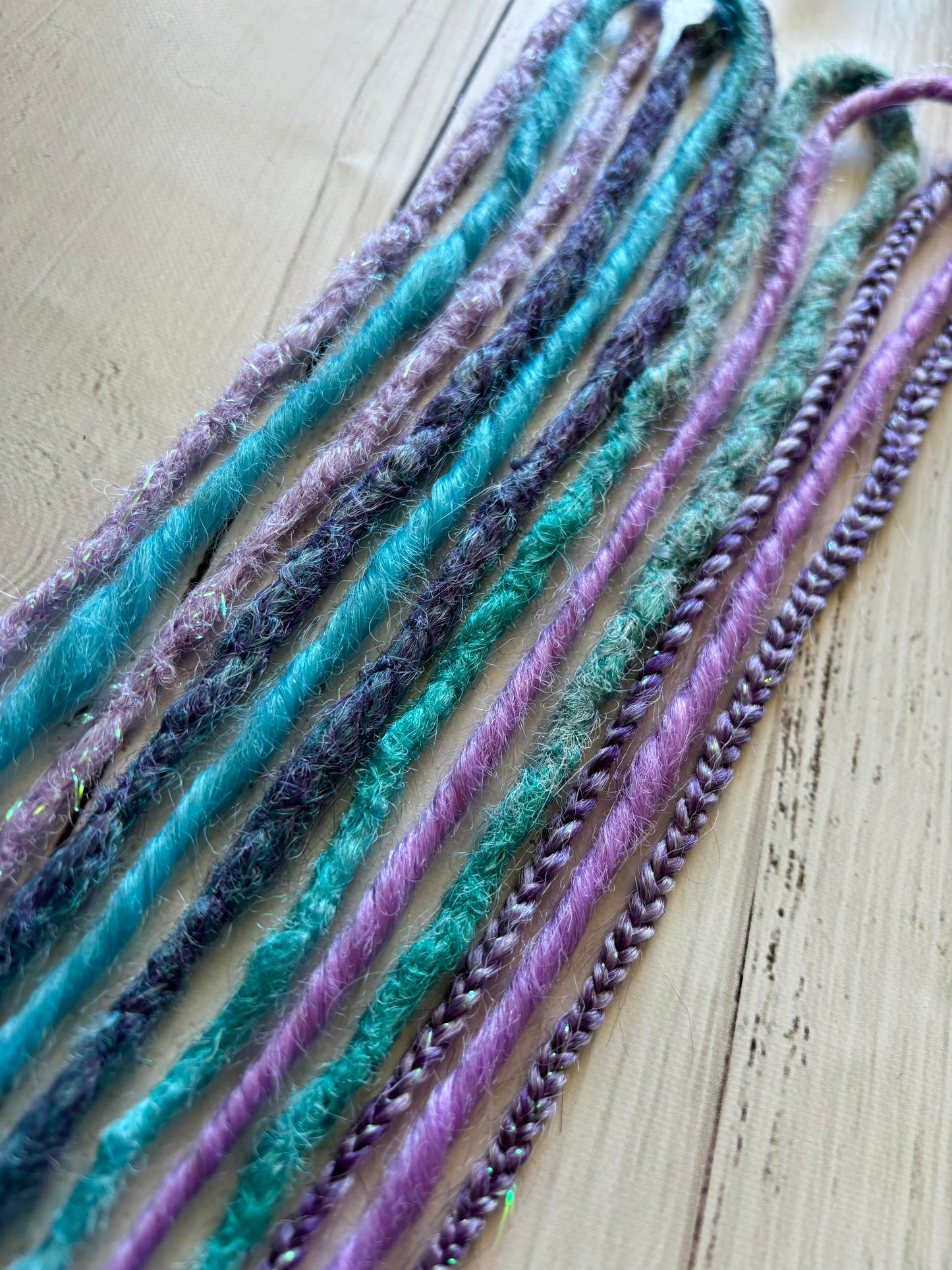 Set of 6 Pastel Fairy Floss Double Ended Dreadlocks