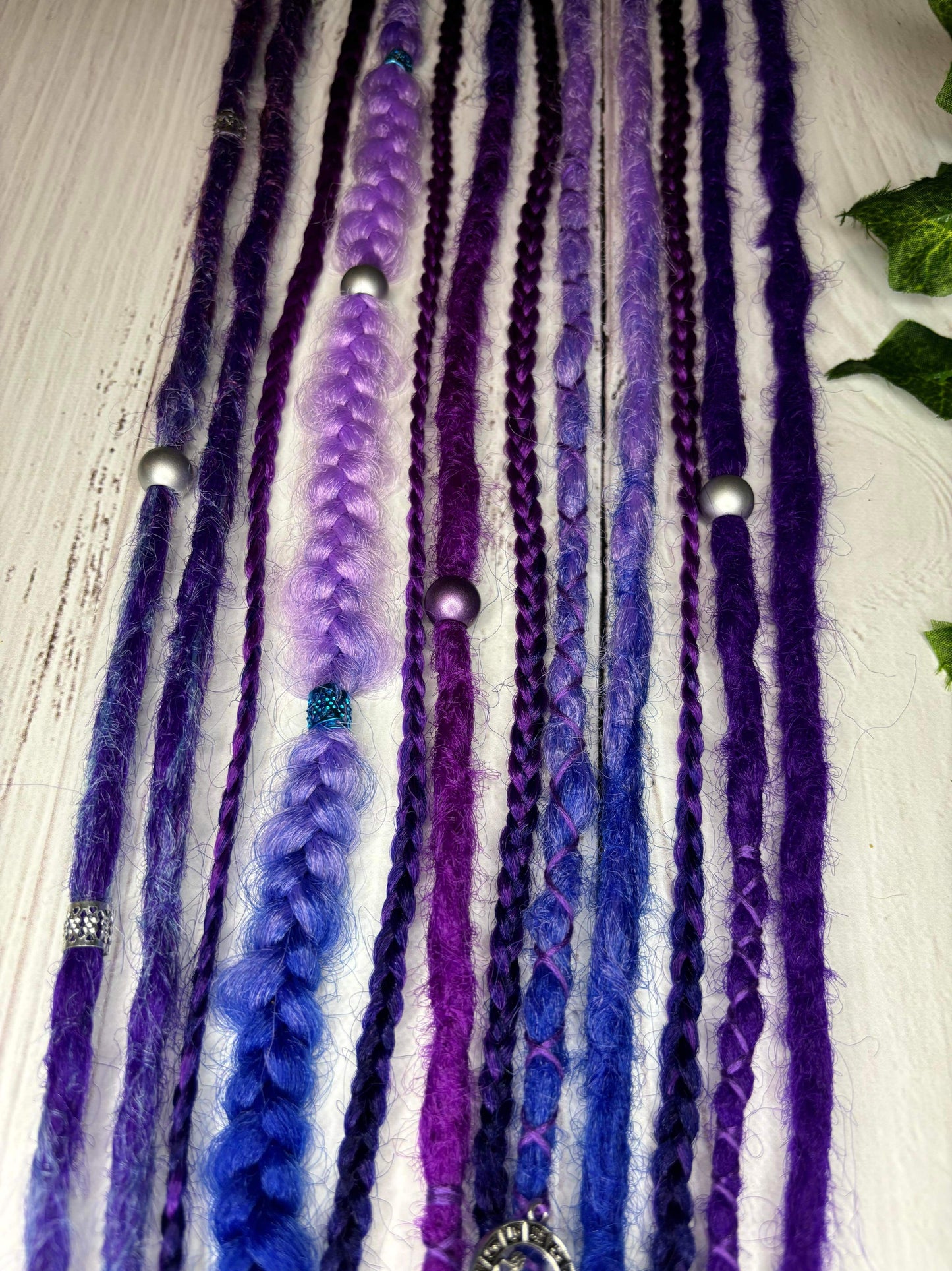 Set of 9, 58-64cm Deep Purple Blend Synthetic Extensions