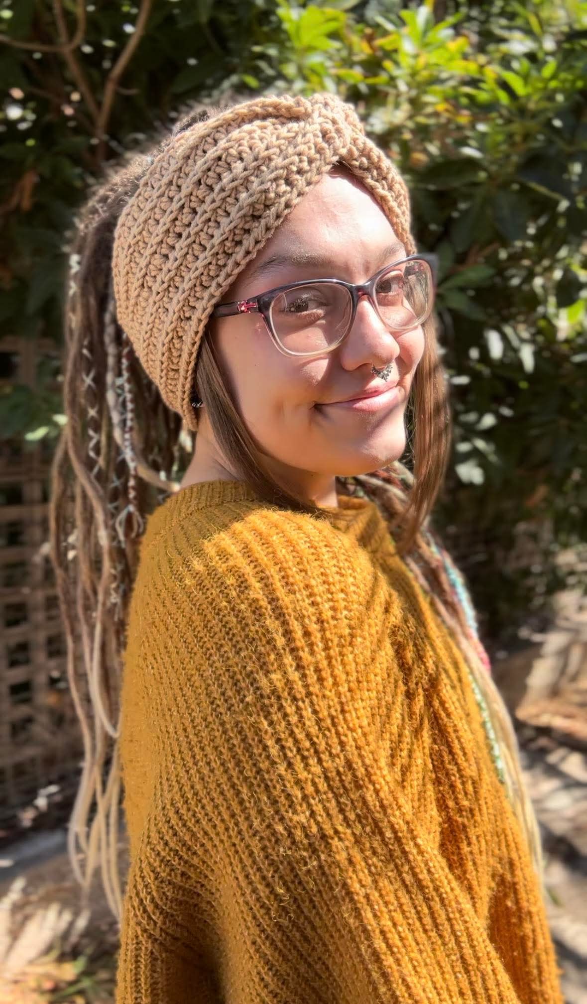 Tan Handmade Headband