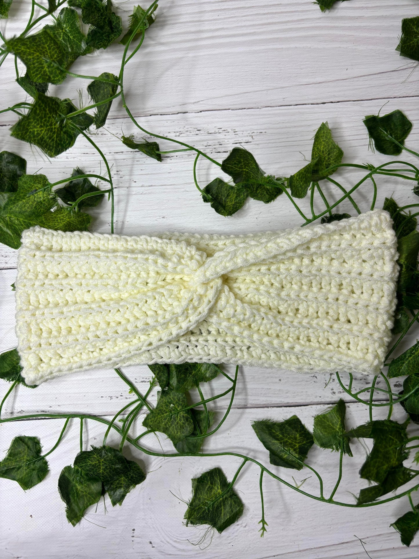 Cream White Handmade Headband