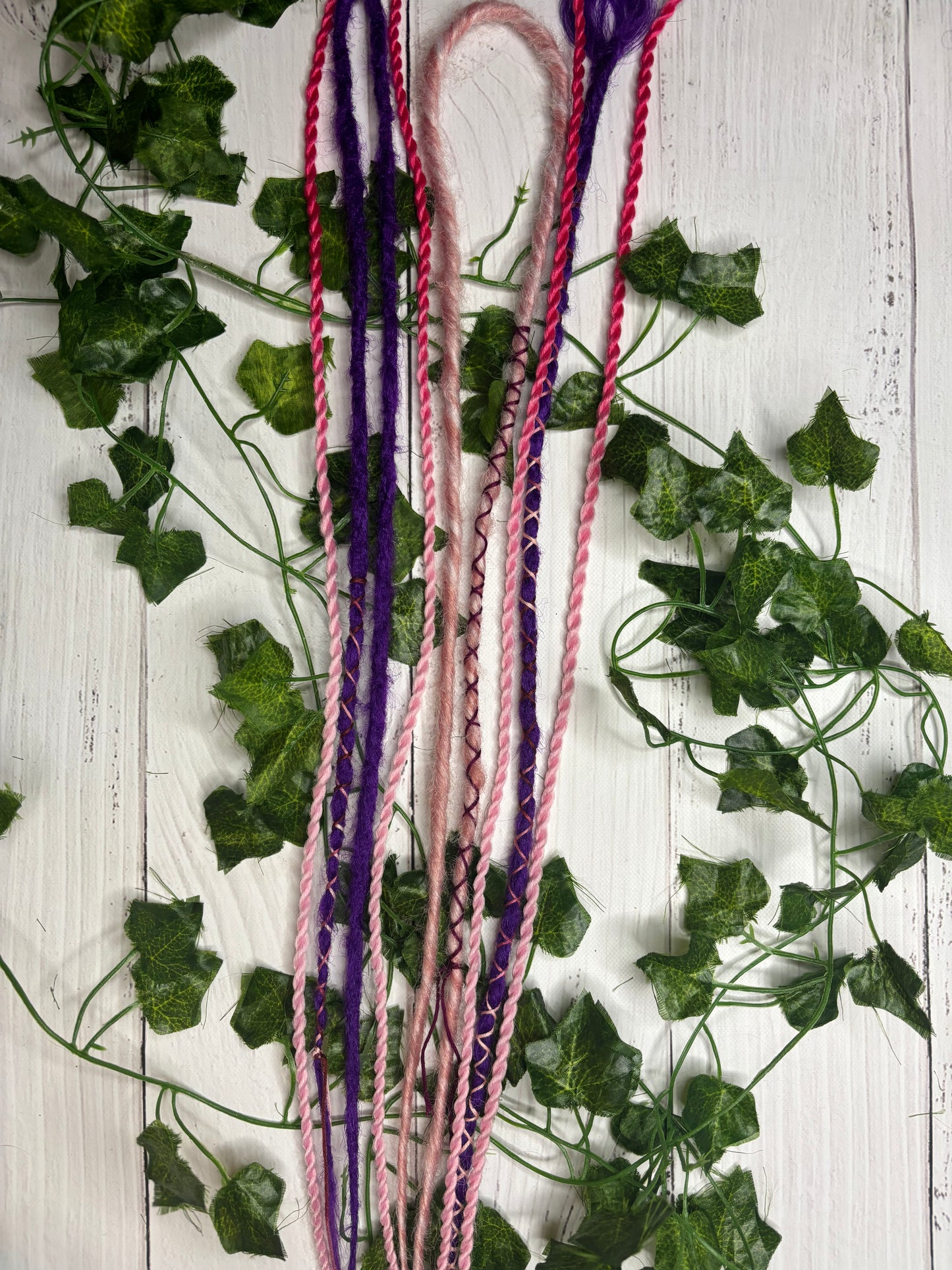 Set of 7 59-64cm Pink and Purple Synthetic Extensions (only available for online purchase)