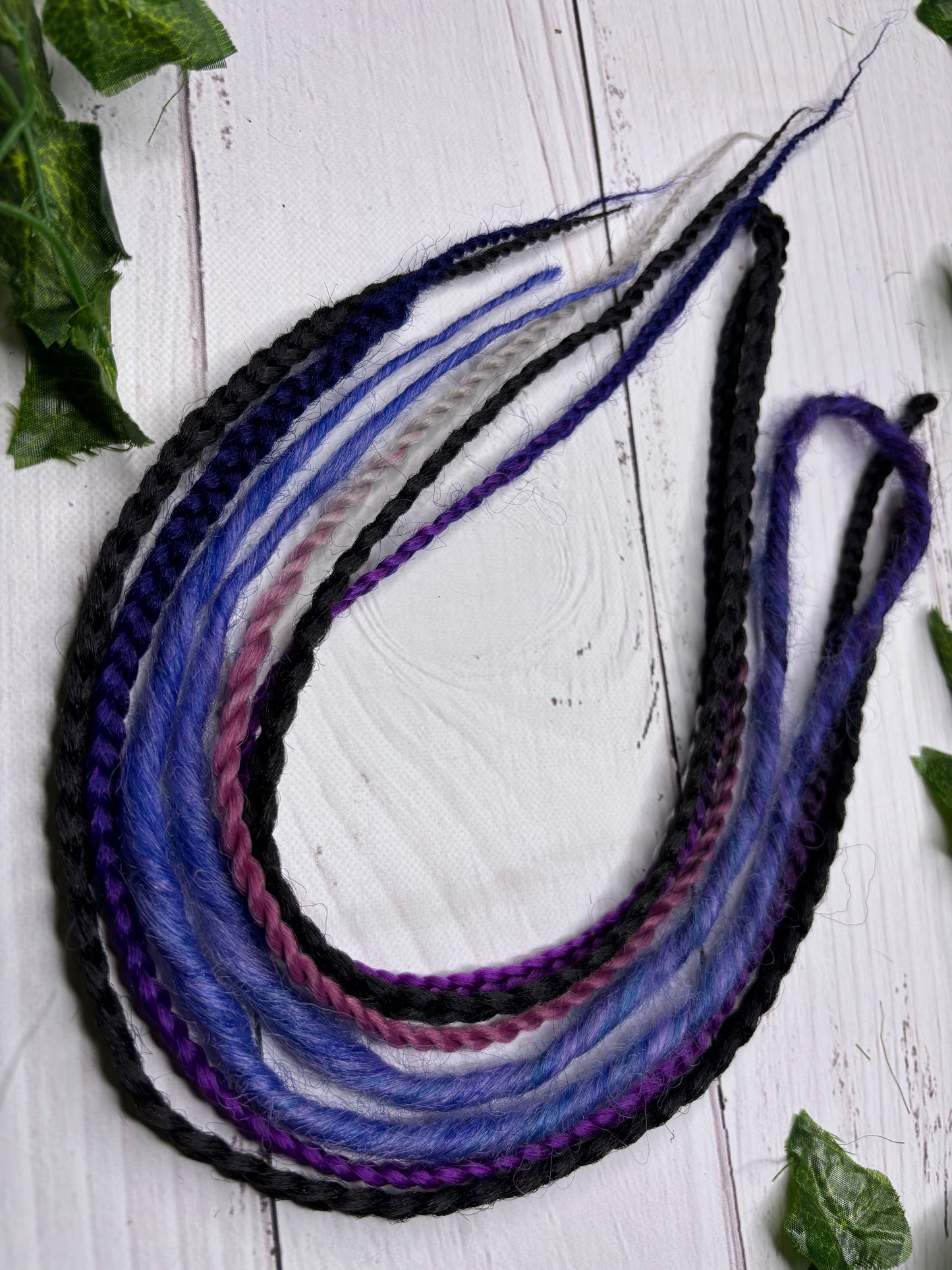 Set of 6, 52-64cm Deep Purple Blend Synthetic Extensions