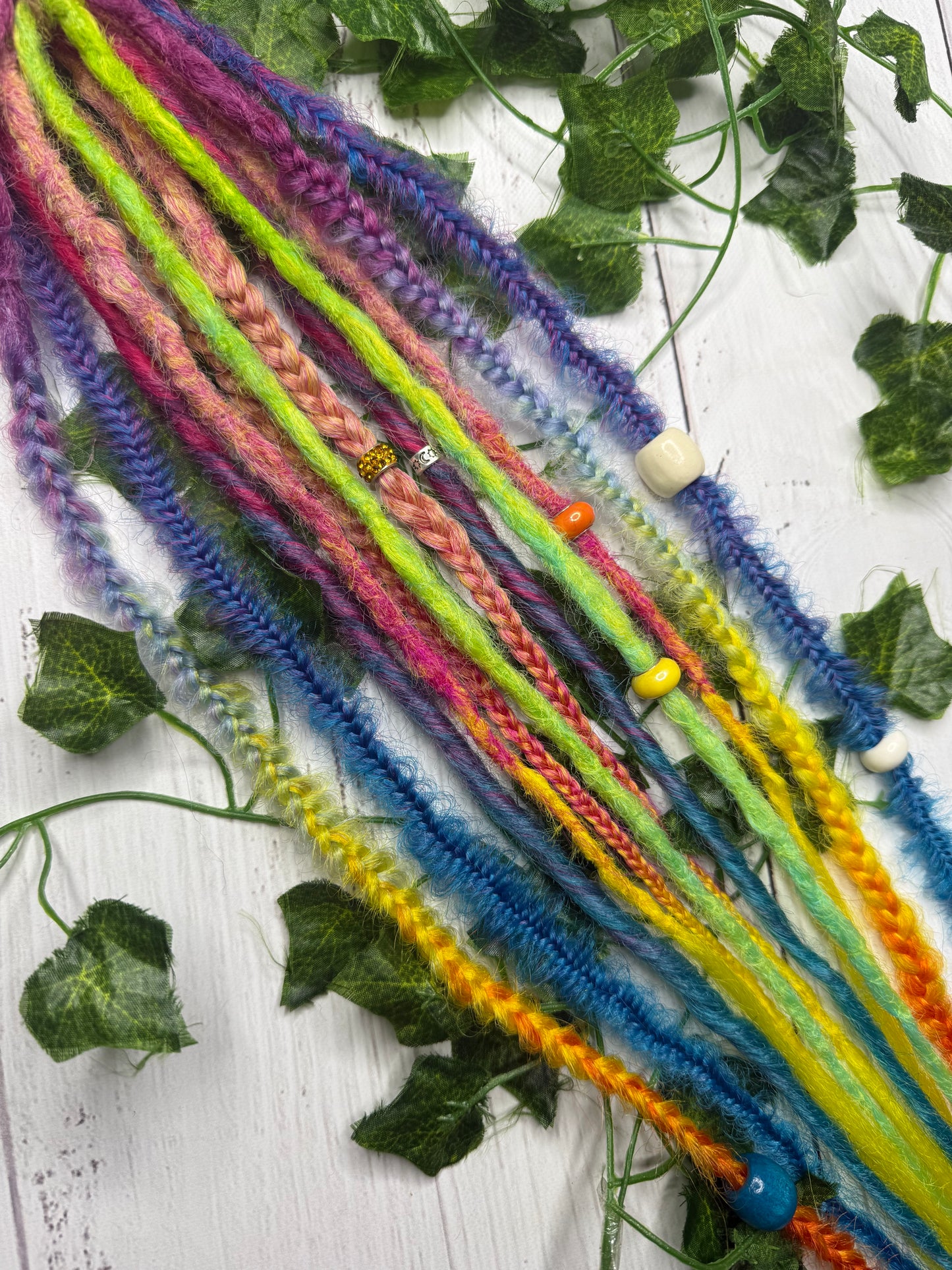 Set of 6, 45-60cm Rainbow Synthetic Extensions