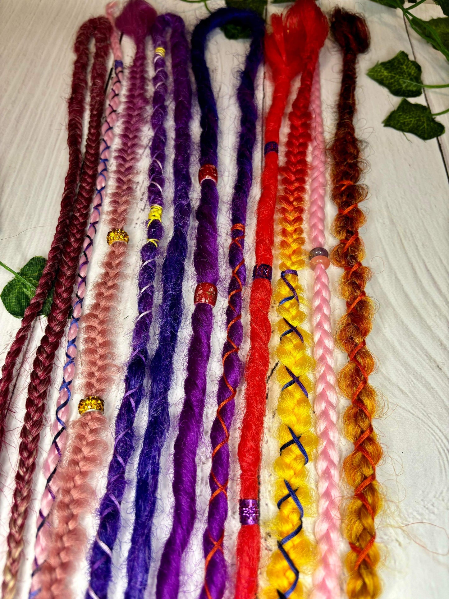 Set of 9, 54-63cm Summer Sunset Synthetic Extensions