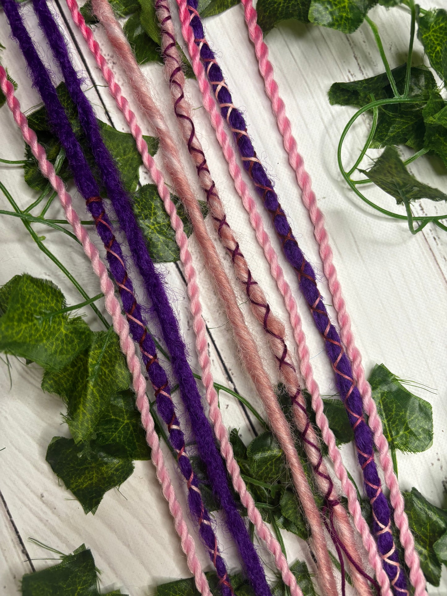 Set of 7 59-64cm Pink and Purple Synthetic Extensions (only available for online purchase)