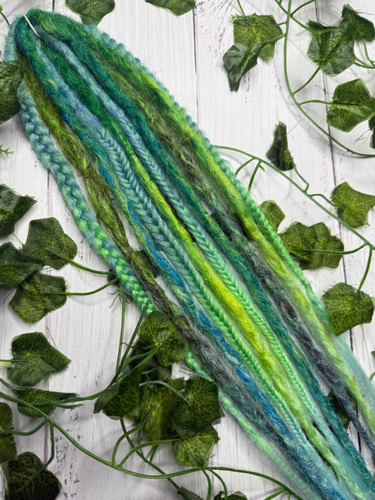 Set of 5, 30-39cm Sea Foam Green Synthetic Extensions (only available for online purchase)