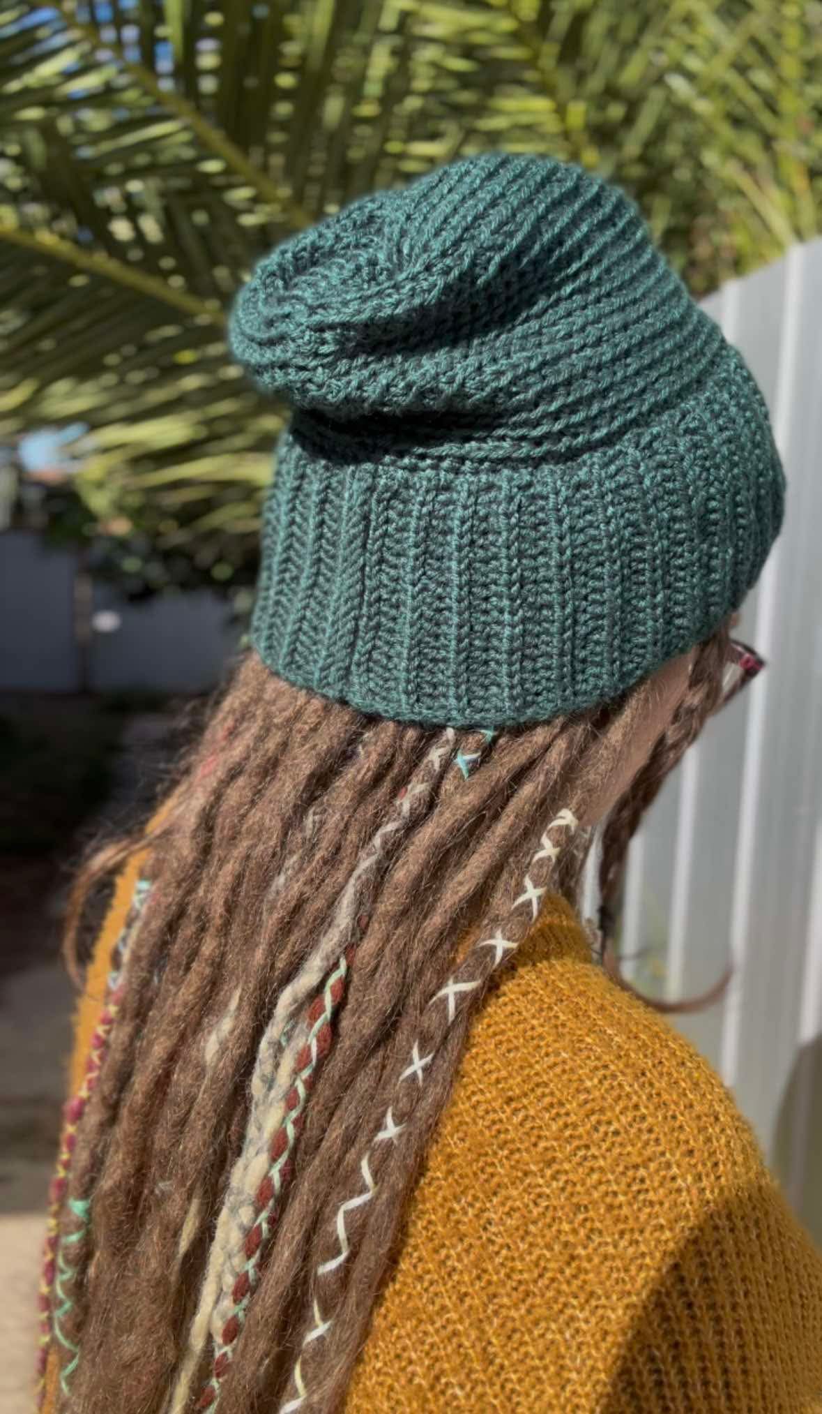 Dark Green Handmade Beanie