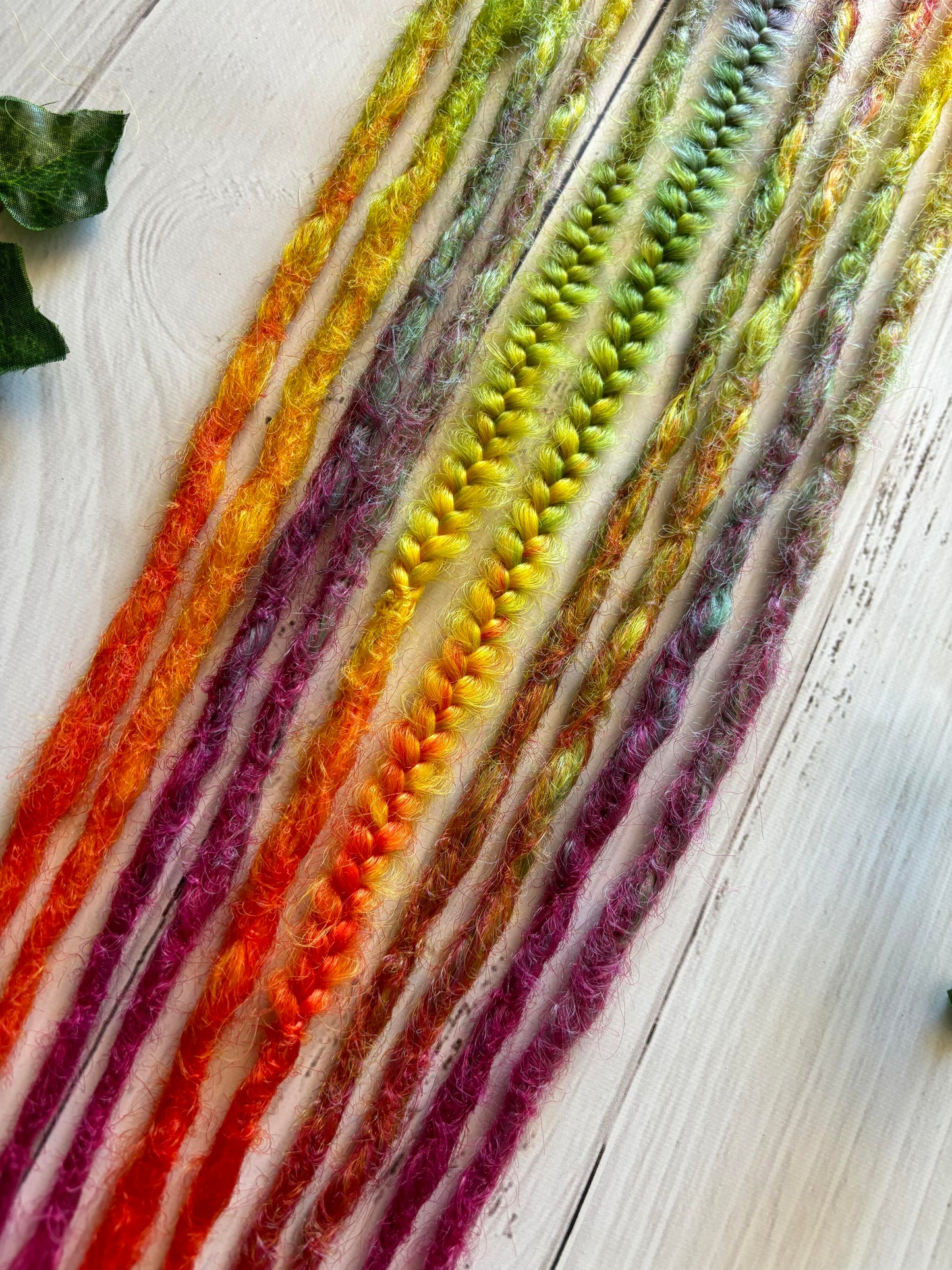 Set of 5 Rainbow Double Ended Dreadlocks
