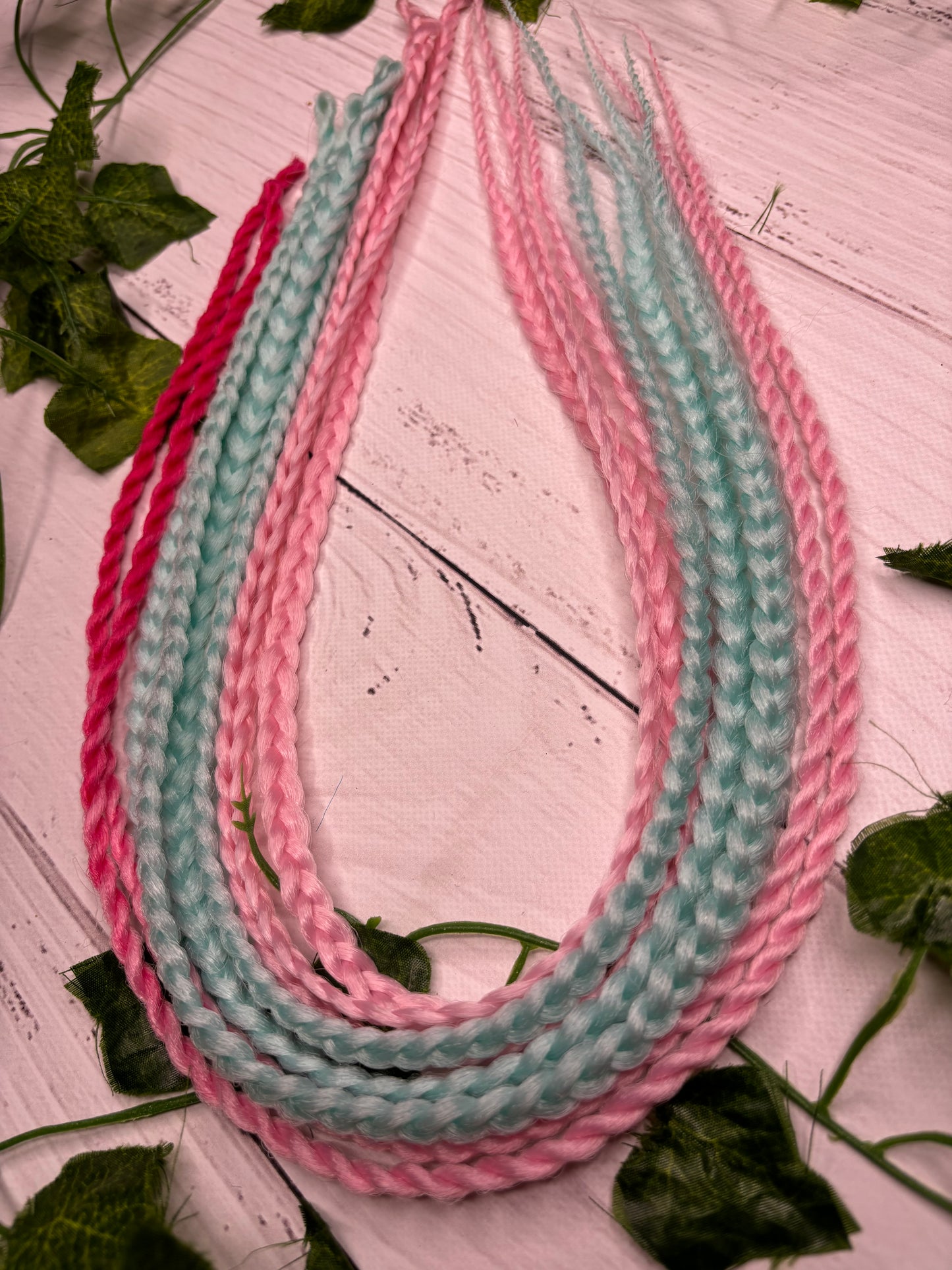Set of 9, 60-64 Soft Pastel Synthetic Extensions