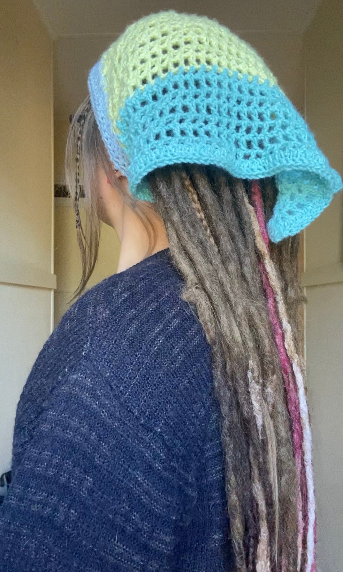 Blue & Yellow Handmade Bandana