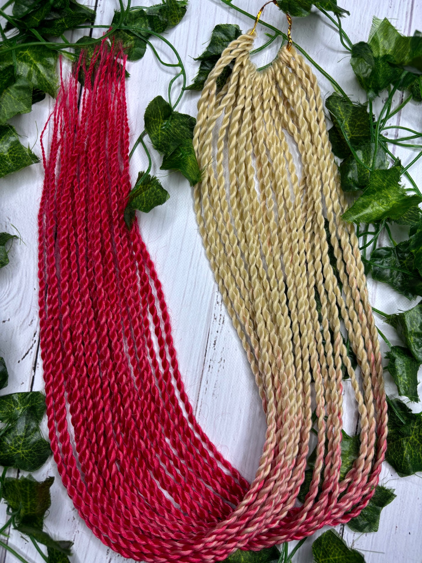 Blonde - Pink Reusable Twisted Braids