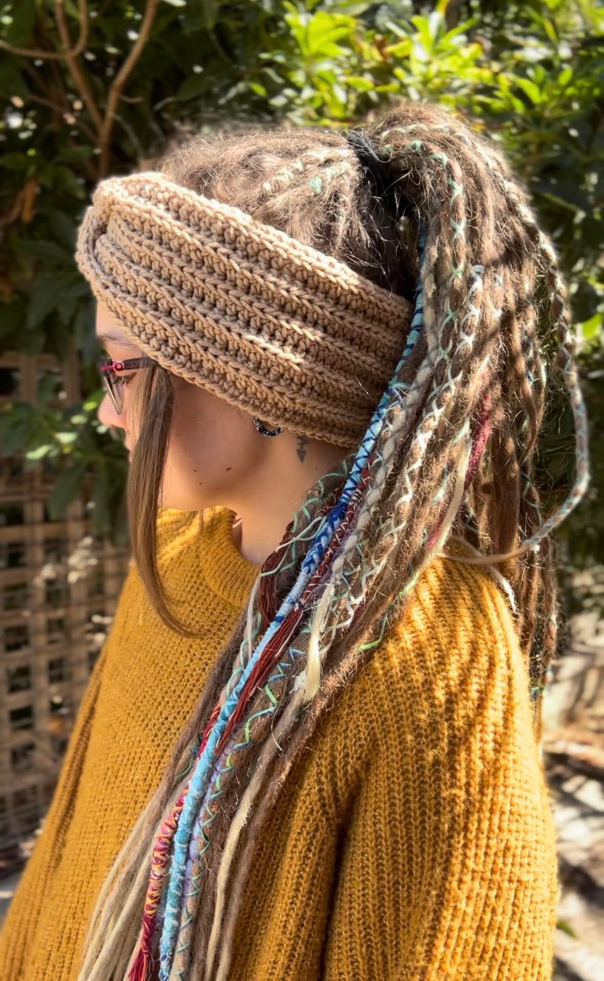 Tan Handmade Headband