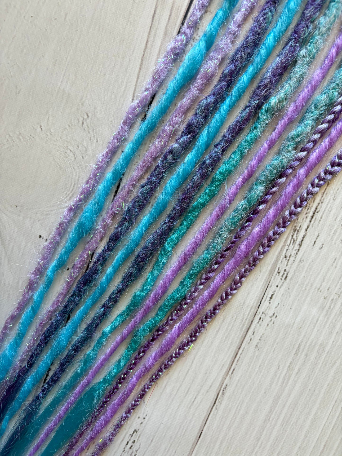 Set of 6 Pastel Fairy Floss Double Ended Dreadlocks