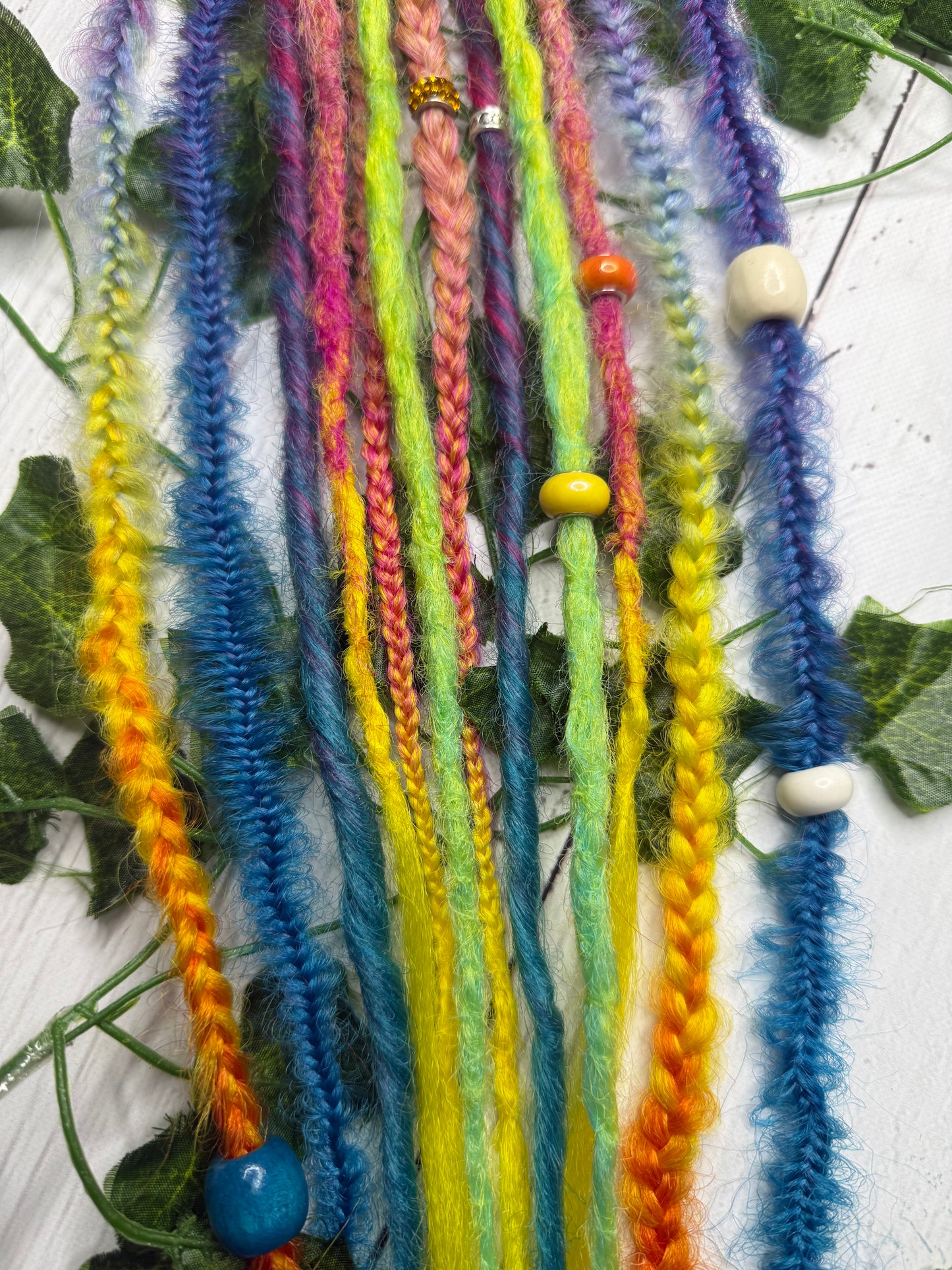 Set of 6, 45-60cm Rainbow Synthetic Extensions