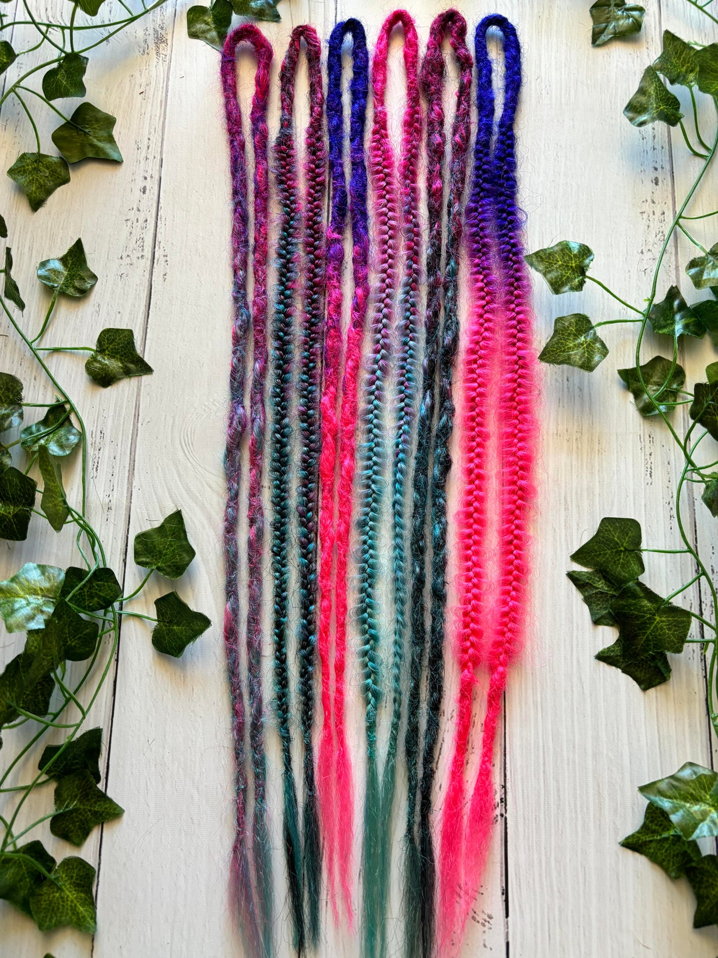 Set of 6, 50-55cm Galaxy Themed Double Ended Dreadlocks