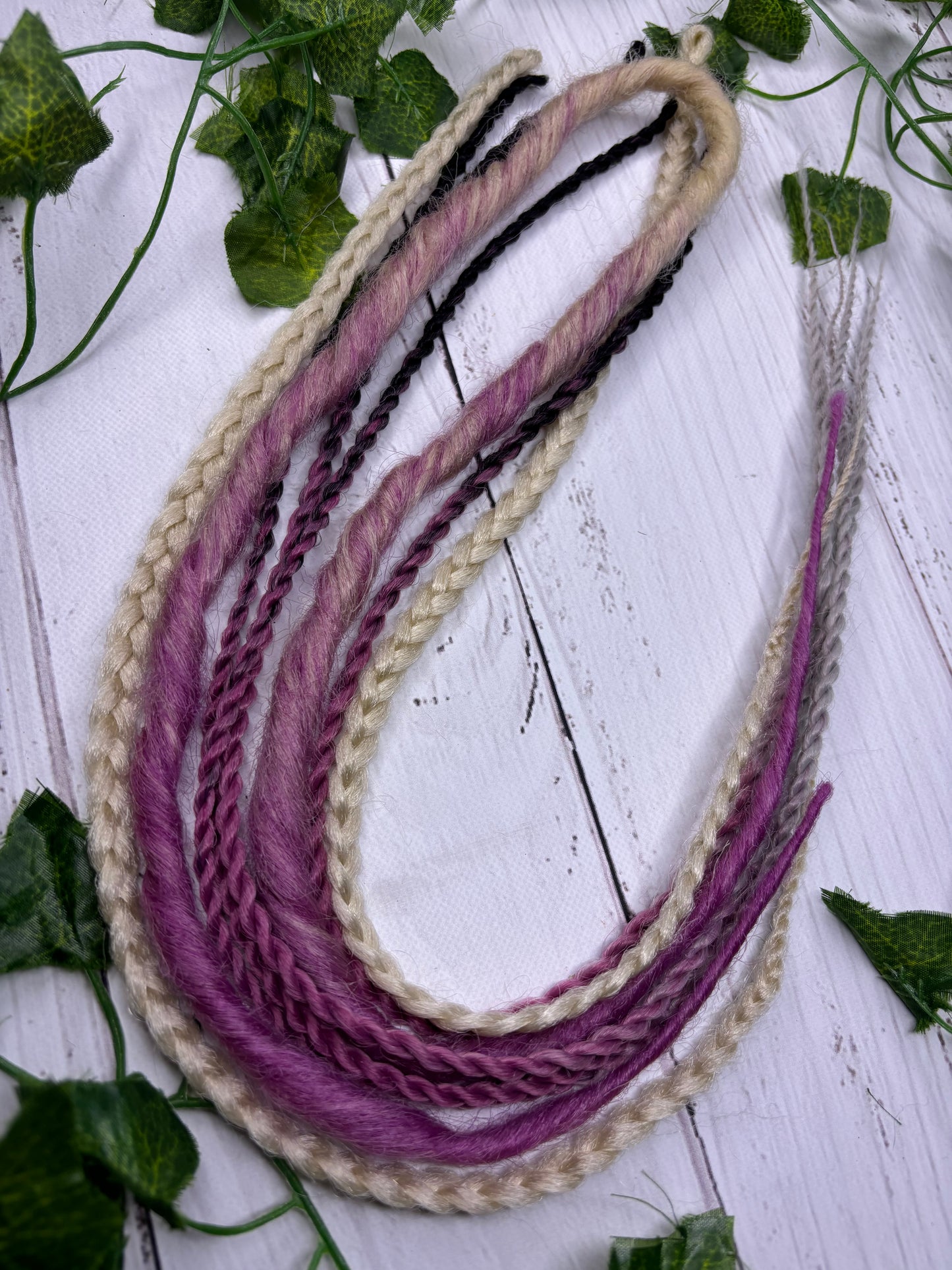 Set of 7, 49-64cm Purple Blend Synthetic Extensions